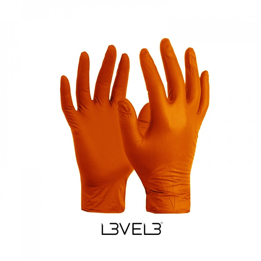 L3VEL3 - Guanti Monouso in Nitrile Orange 100pz - IVA 5%