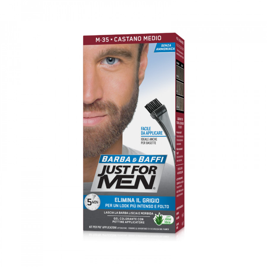 Just for Men - Gel Colorante Barba e Baffi Castano Medio