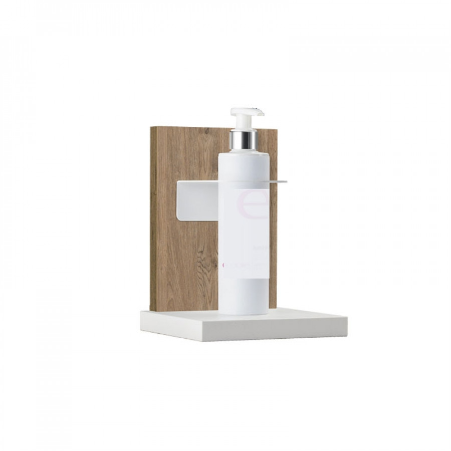 Supporto da Banco Porta Gel Igienizzante - Wood Bicolor - IVA 5%