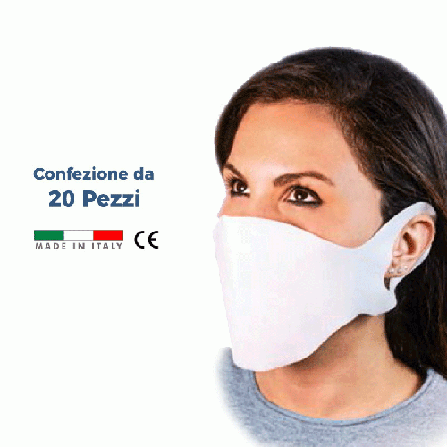 (Set da 20 Pezzi) - Mascherine Monouso Filtranti Protettive CE