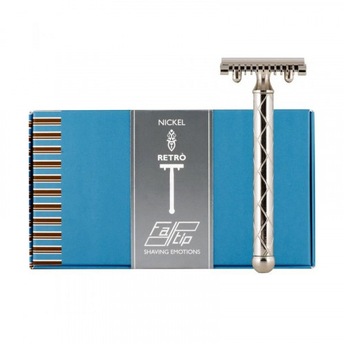 Fatip - Retrò Rasoio di Sicurezza Nichelato Open Comb