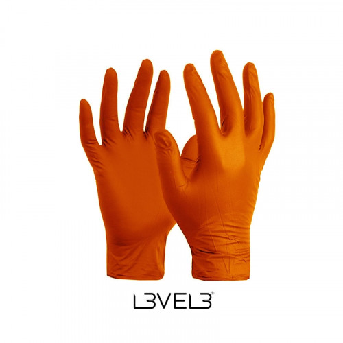 L3VEL3 - Guanti Monouso in Nitrile Orange 100pz - IVA 5%