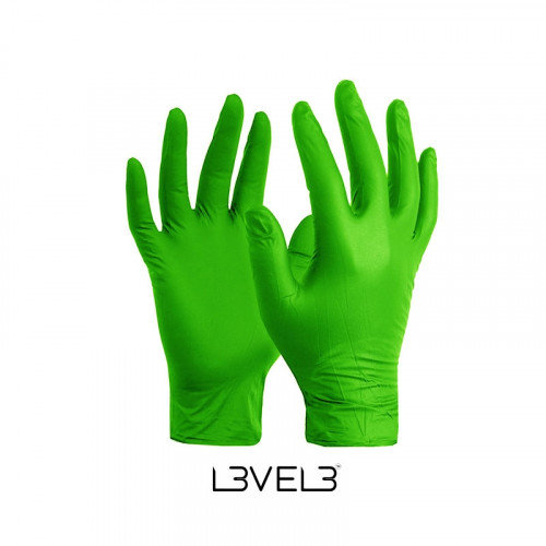 L3VEL3 - Guanti Monouso in Nitrile Lime 100pz - IVA 5%