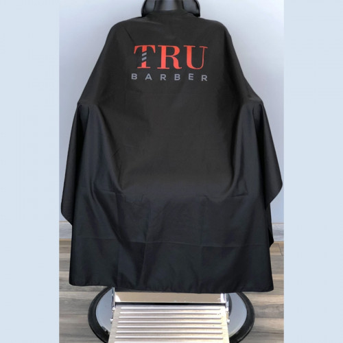 TruBarber - Mantella da Taglio Barber Cape Black/Red