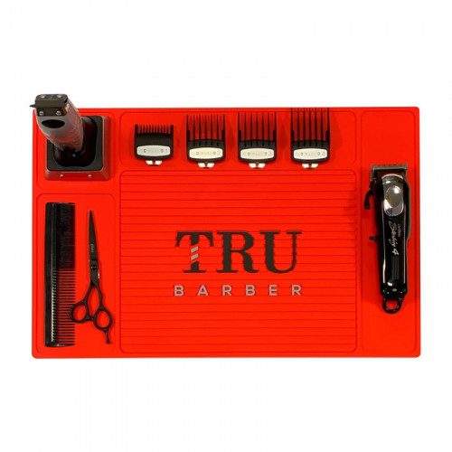 TruBarber - Tappetino Barber Mat Organizer Red