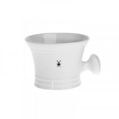 Muhle - Ciotola da Barba con Manico in Porcellana Bianca