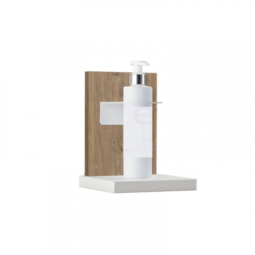 Supporto da Banco Porta Gel Igienizzante - Wood Bicolor - IVA 5%